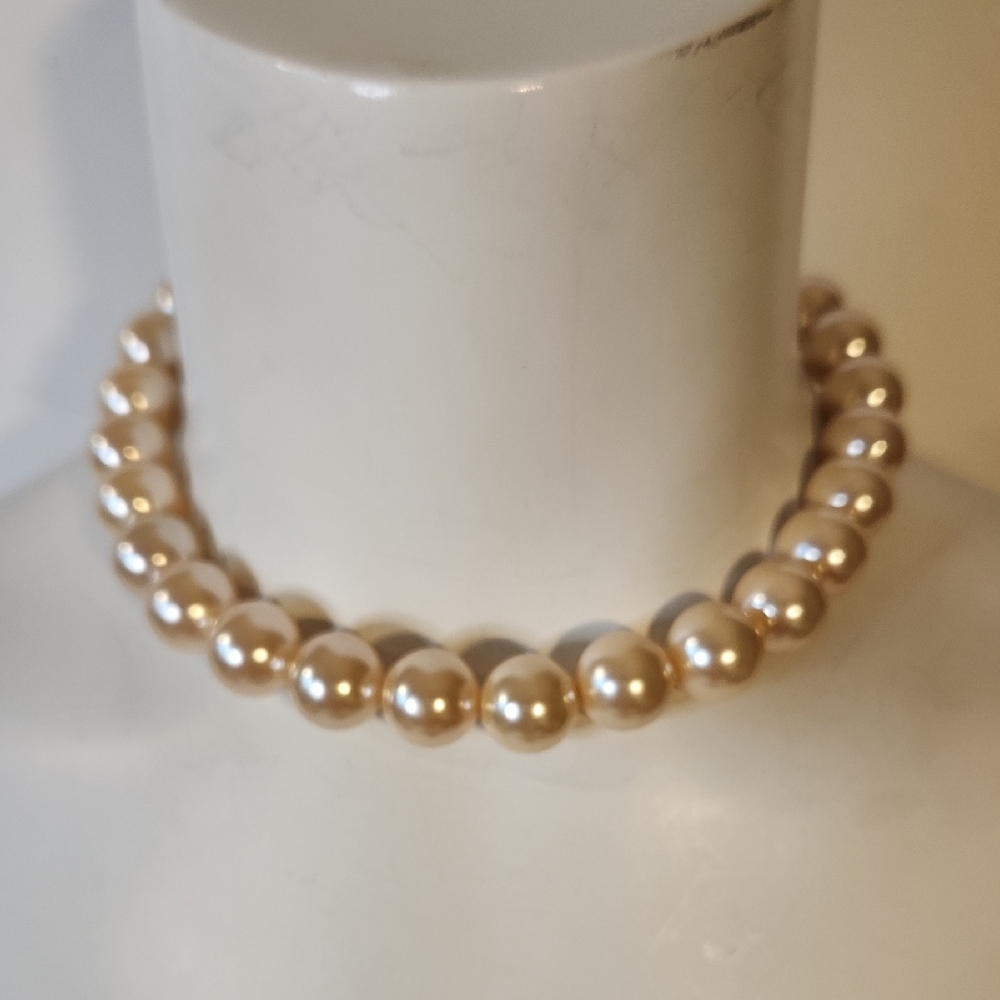 Crown Trifari | Vintage Goldplated Pearl Necklace (Adjustable)